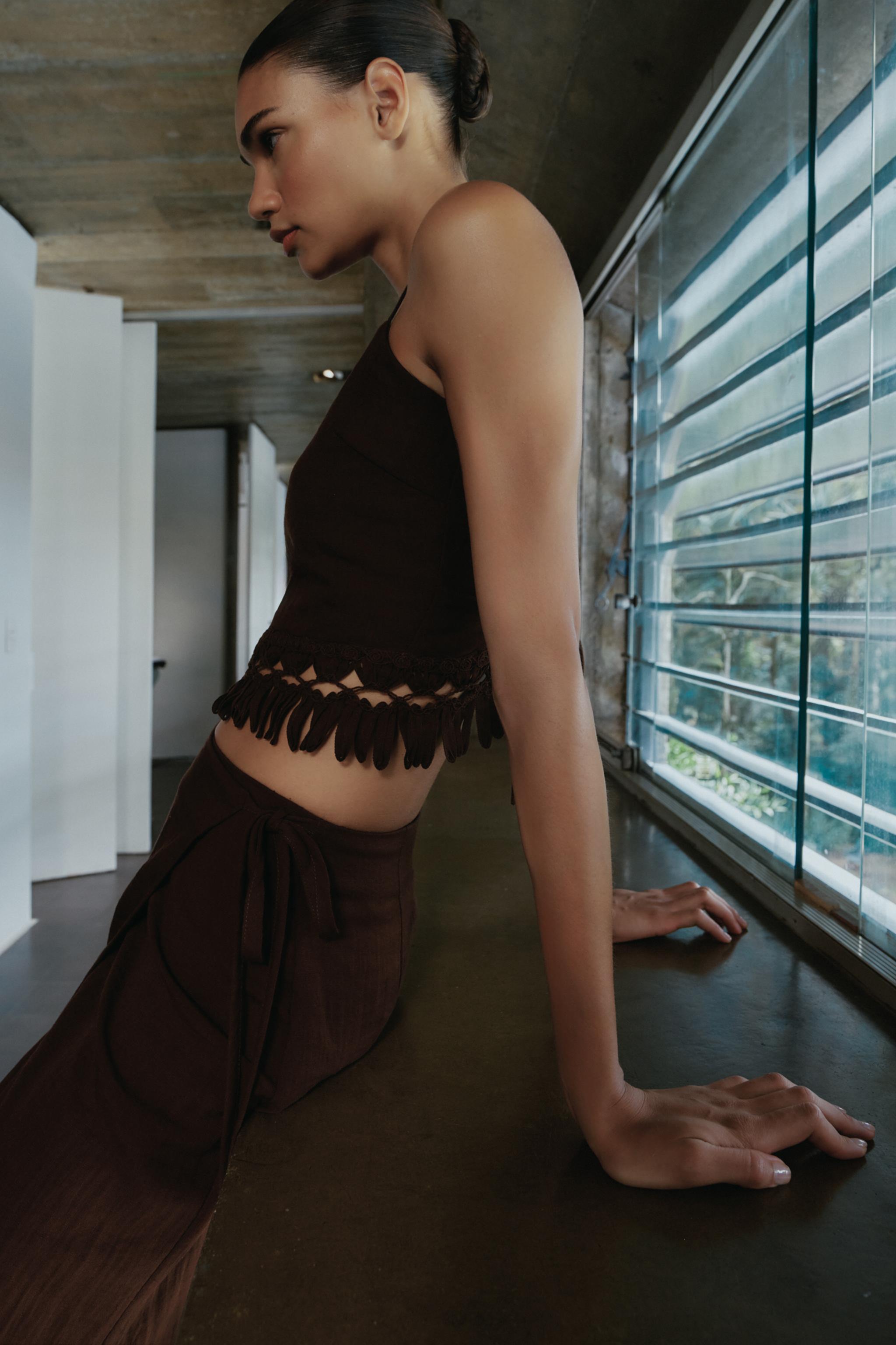 FRINGED CROP TOP